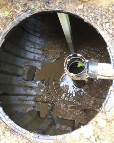 A Customers Septic Tank In Honea Path, South Carolina After Being Pumped By Prime Septic.